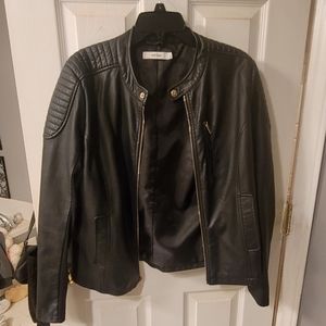 Just Fab faux leather jacket large